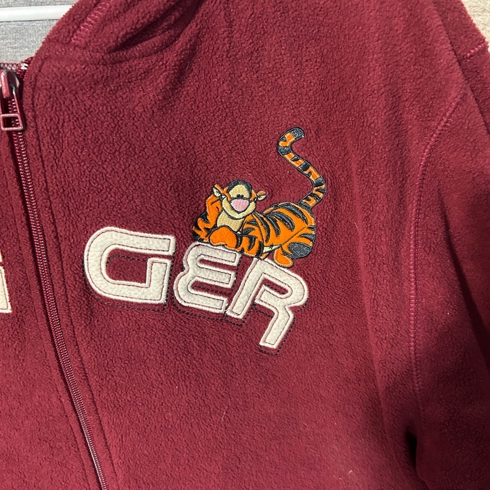 Vintage Tigger Embroidered Fleece Jacket Size Large 12-14. Disney Casual Comfort - Picture 3 of 11